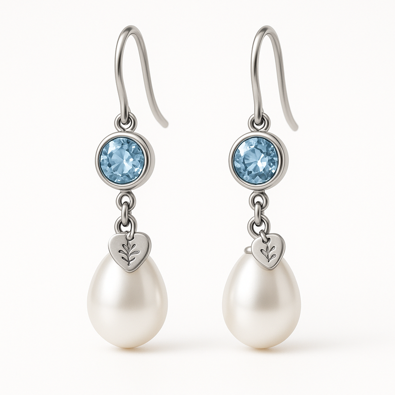 Elegant Minimalist Pearl Earrings: The Growing Trend of Meaningful Birthstone Charm Earrings and Customizable Pearl Drop Earrings with Birthstone for Jewelry Brands