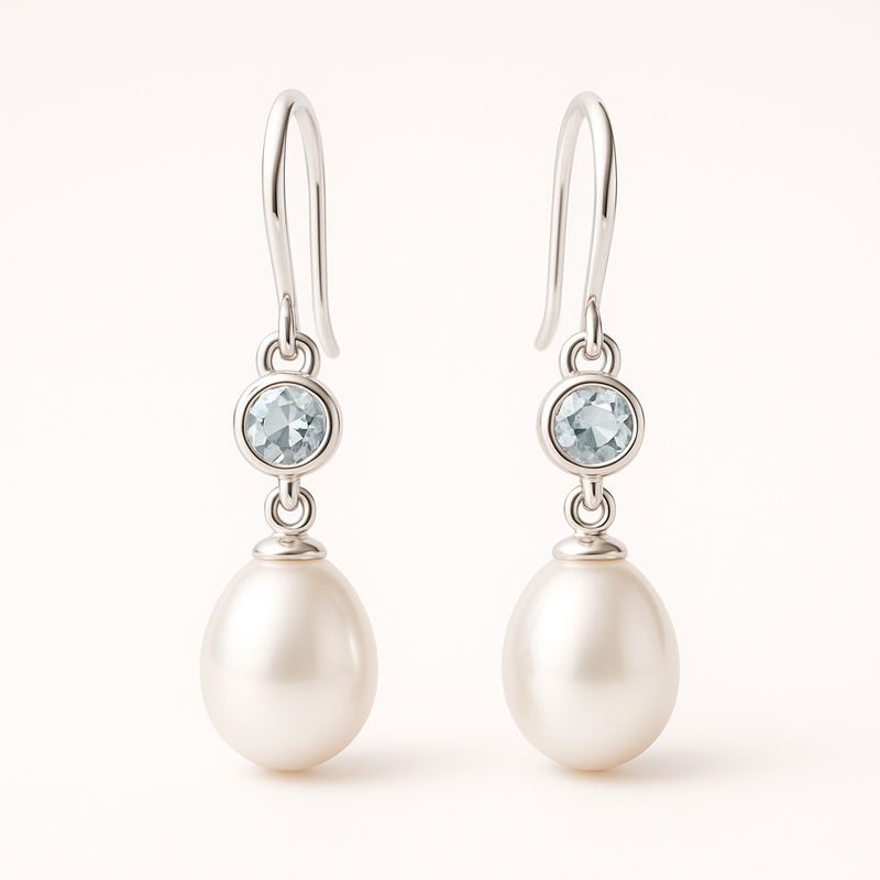 Elegant Minimalist Pearl Earrings: Elevate Your Jewelry Line with Meaningful Birthstone Charm & Pearl Drop Designs