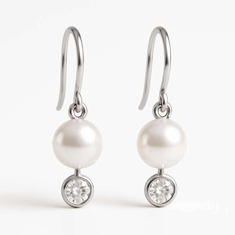 Elegant Minimalist Pearl Earrings with Birthstones: A Customizable, Trend-Driven Jewelry Solution for B2B Growth