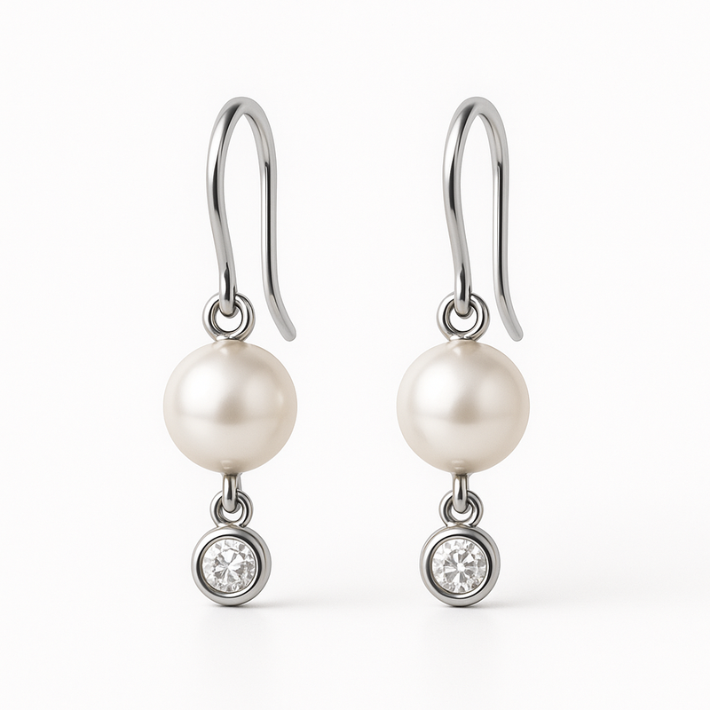 Elegant Minimalist Pearl Earrings: The Rising Trend of Meaningful Birthstone Charm Drop Earrings in Stainless Steel Jewelry