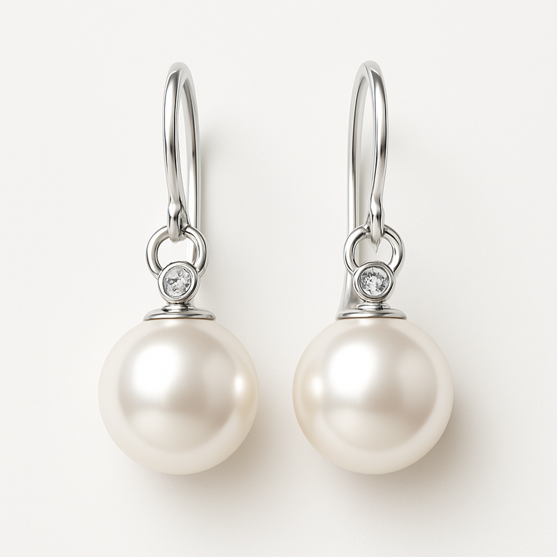 Elegant Minimalist Pearl Earrings and Birthstone Charm Drop Earrings: Customizable Wholesale Jewelry for Business Growth