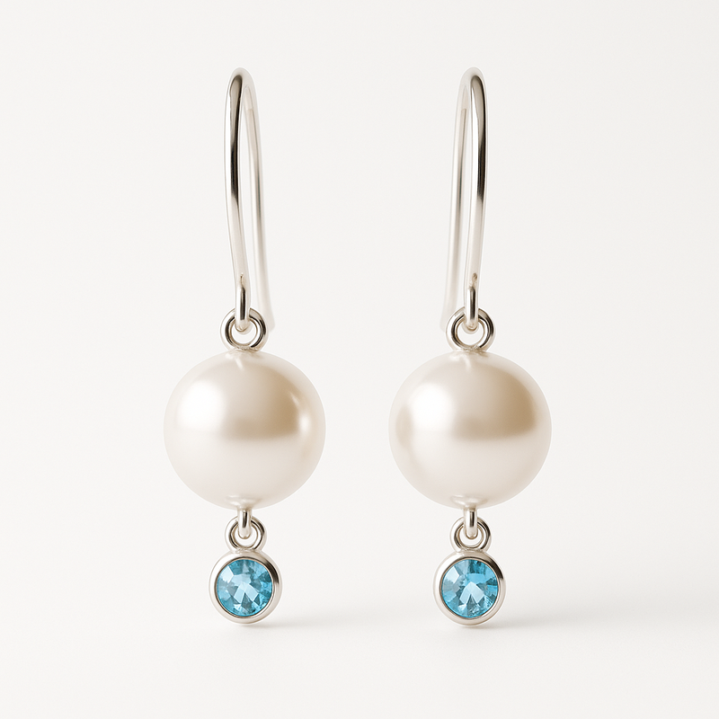 Elegant Minimalist Pearl Earrings and Meaningful Birthstone Charm Earrings: Customizable Jewelry Solutions for Wholesale Business Growth