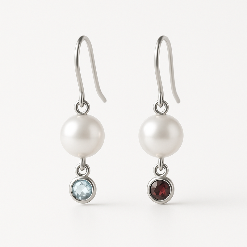 Elegant Minimalist Pearl Earrings and Birthstone Charm Drop Earrings: The Perfect Blend of Customization and Durability for Jewelry Brands
