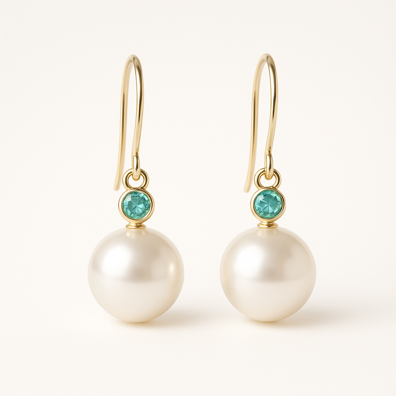 Elegant Minimalist Pearl Earrings: Customizable Designs and Meaningful Birthstone Charm Earrings for Wholesale Jewelry Businesses
