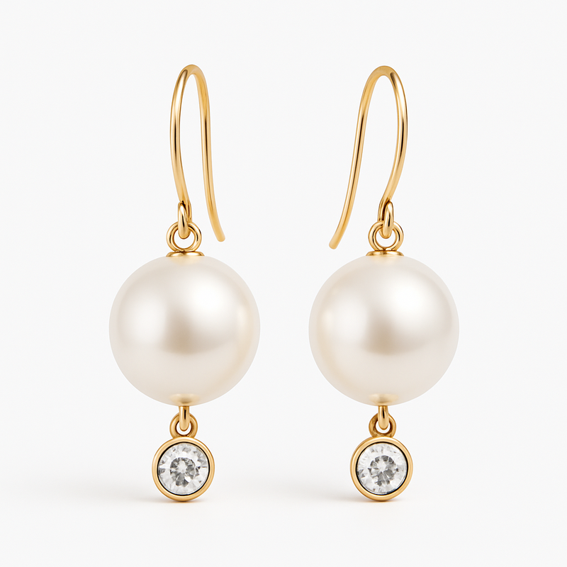 Elegant Minimalist Pearl Earrings with Birthstone Charm Drop Earrings: Customization and Wholesale Opportunities for Jewelry Businesses