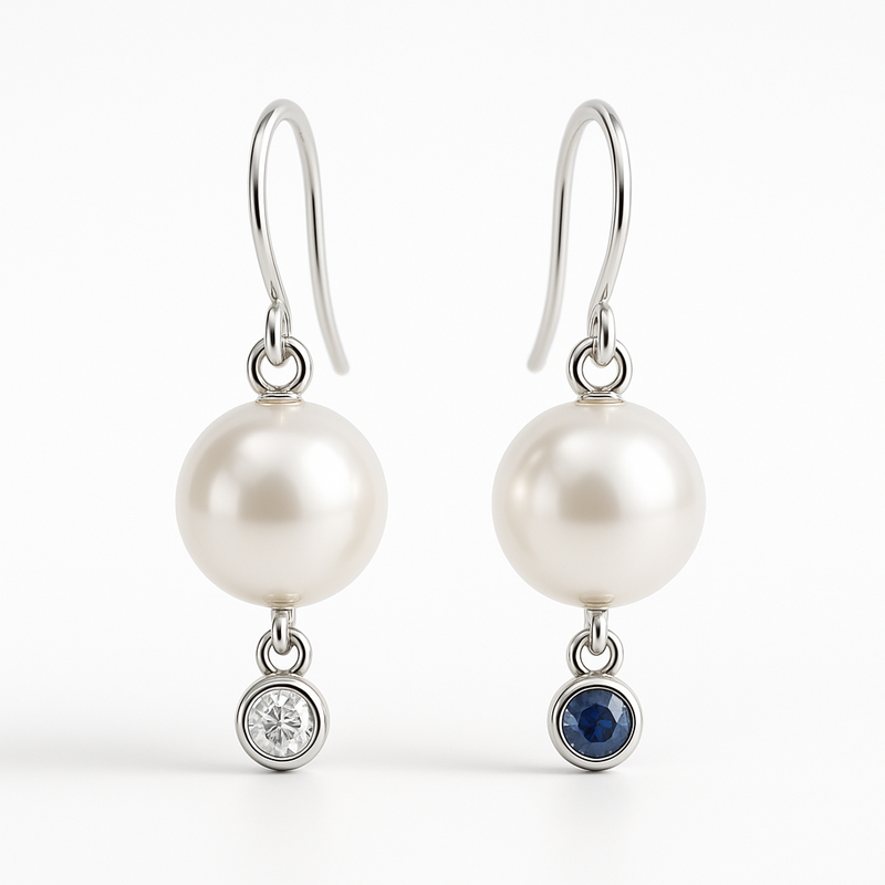 Elegant Minimalist Pearl Earrings: Boost Your Jewelry Brand with Birthstone Charm Drop Earrings and Custom Minimalist Pearl Birthstone Jewelry