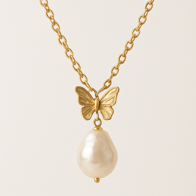 Sustainable Baroque Pearl Necklace Trends and Customization: Elevating Your Jewelry Line with Butterfly Accent Gold and 14k Gold Plated Layering Necklaces