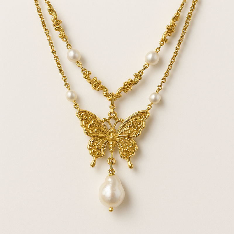 Sustainable Baroque Pearl Necklace Trends: Customization and Wholesale Opportunities for 14k Gold Plated Butterfly Necklaces and Layering Necklaces with Pearl Accents