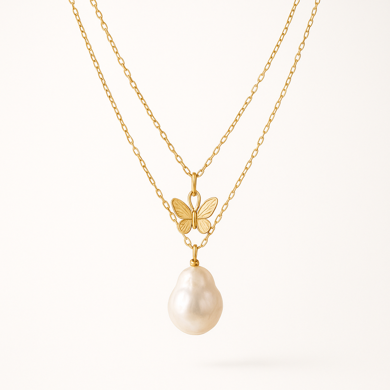 Elevating Your Jewelry Business with Sustainable Baroque Pearl Necklaces, Butterfly Accent Gold Necklaces, and 14K Gold Plated Layering Necklaces