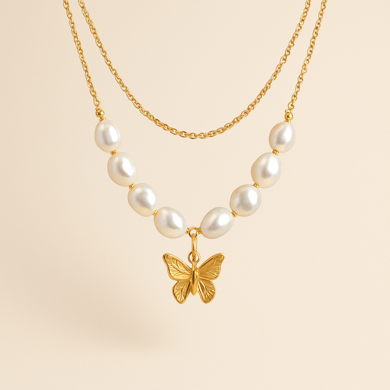 How to Leverage the Trend of Sustainable Baroque Pearl Necklaces with Custom 14K Gold Plated Butterfly Designs for Business Growth
