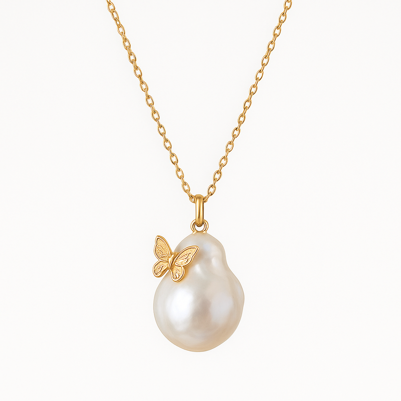 How a Sustainable Baroque Pearl Necklace and Butterfly Accent 14K Gold Necklace Can Drive Growth for Your Jewelry Business