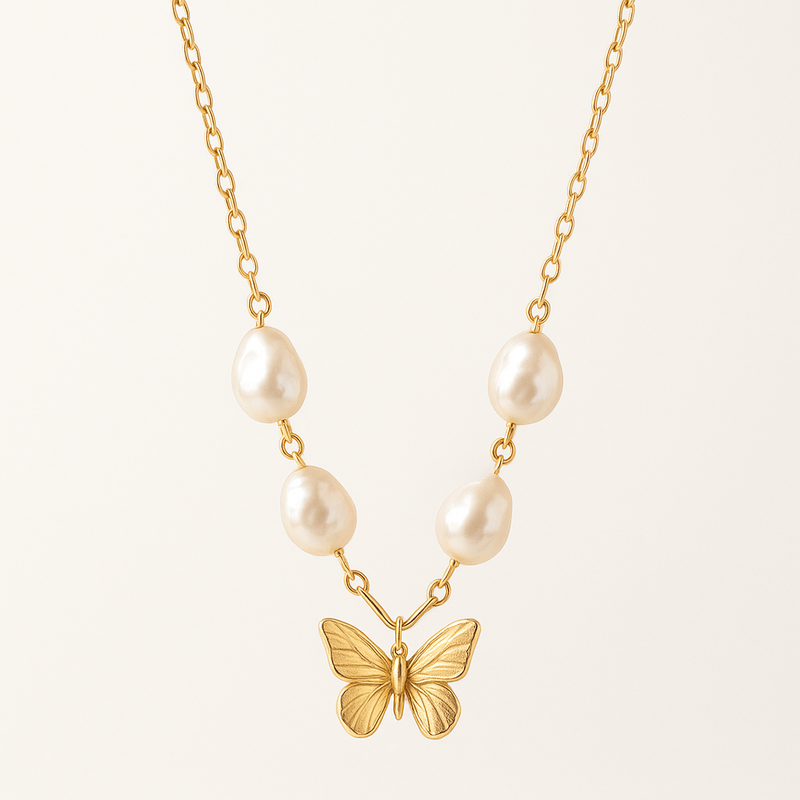 Boost Your Jewelry Brand's Growth with Sustainable Baroque Pearl Necklaces, Butterfly Accent Gold Necklaces, and 14k Gold Plated Layering Necklaces