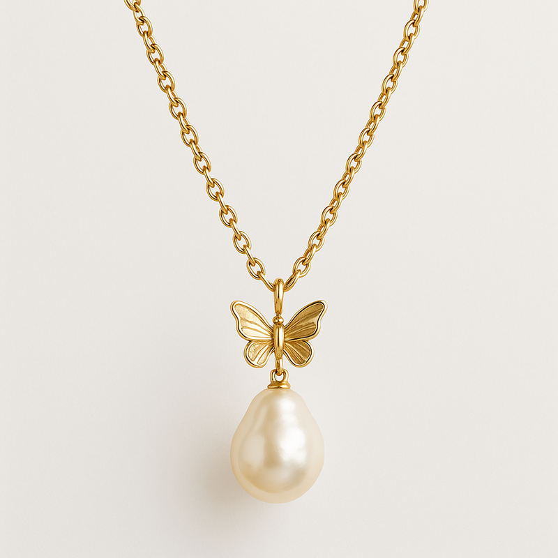 How a Sustainable Baroque Pearl Necklace with Butterfly Accent and 14k Gold Plating Can Boost Your Jewelry Brand’s Appeal
