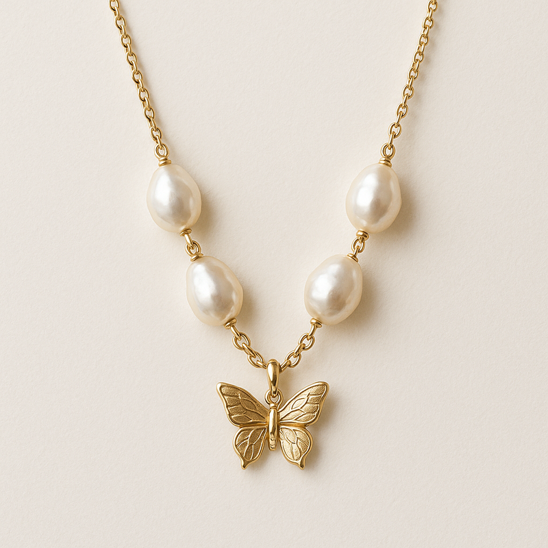Why a Sustainable Baroque Pearl Necklace is the Perfect Choice for Custom Jewelry Designs: Butterfly Accent 14k Gold and Layering Options for Retailers and Wholesalers 2 Why a Sustainable Baroque Pearl Necklace is the Perfect Choice for Custom Jewelry Designs: Butterfly Accent 14k Gold and Layering Options for Retailers and Wholesalers