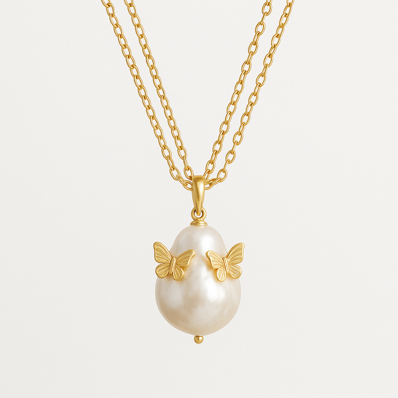 Sustainable Baroque Pearl Necklace Trends: Boosting Your Jewelry Brand with 14k Gold Plated Butterfly and Layering Designs