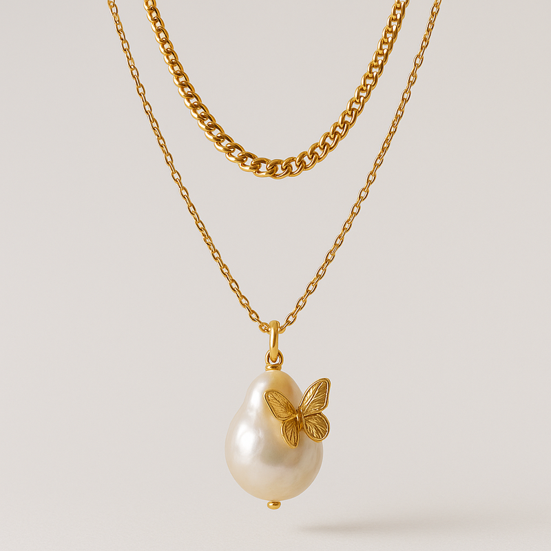 How Sustainable Baroque Pearl Necklaces, Butterfly Accent Gold Plated Necklaces, and 14k Gold Layered Chain Necklaces Are Shaping the Future of Jewelry Manufacturing