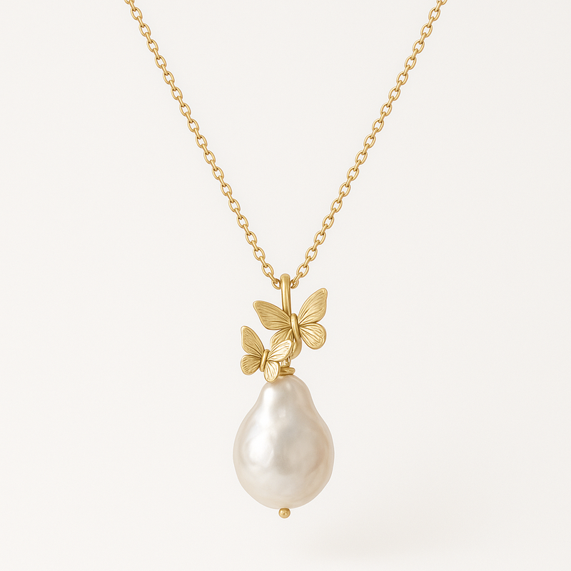 Why the Sustainable Baroque Pearl Necklace with Butterfly Accents and 14K Gold Plating Is the Future of Jewelry Manufacturing 7 Why the Sustainable Baroque Pearl Necklace with Butterfly Accents and 14K Gold Plating Is the Future of Jewelry Manufacturing