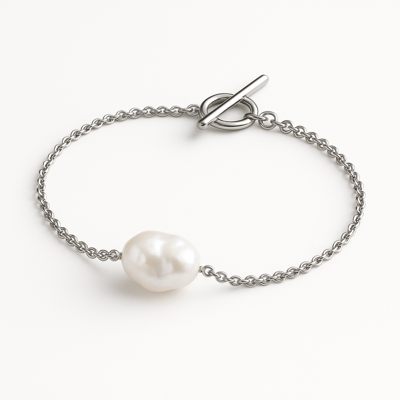 Dainty Baroque Pearl Bracelet: Elevating Your Jewelry Line with Adjustable Stainless Steel and Toggle Closure Designs