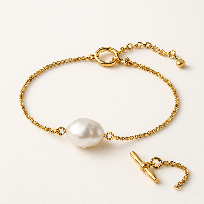 How a Dainty Baroque Pearl Bracelet with Adjustable Stainless Steel and Toggle Closure Enhances Your Jewelry Line’s Customization and Market Appeal