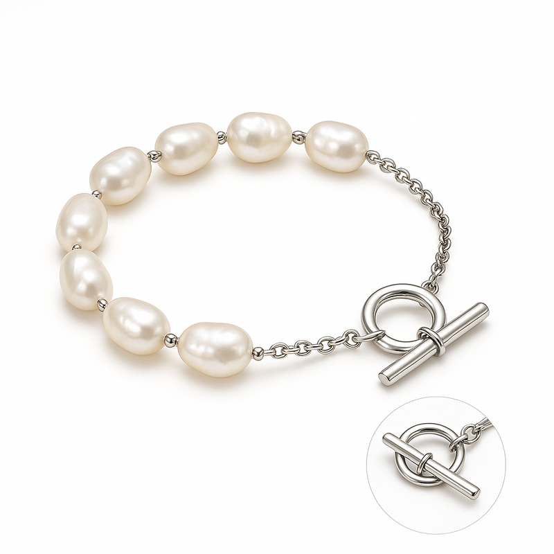 Why a Dainty Baroque Pearl Bracelet with Adjustable Stainless Steel Toggle Closure is Perfect for Your Jewelry Line
