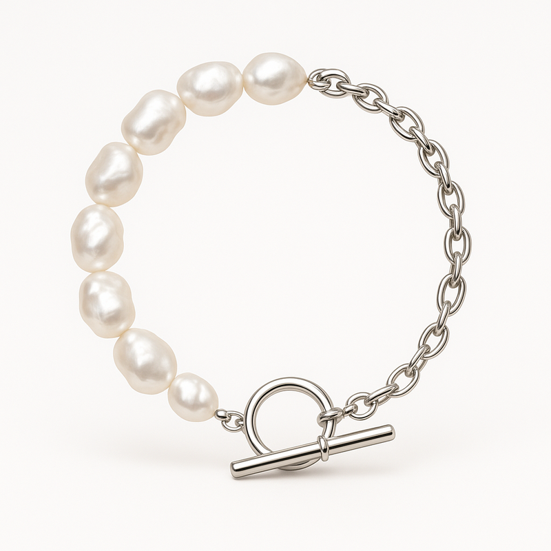Dainty Baroque Pearl Bracelet: Wholesale Opportunities for Customizable Stainless Steel Toggle Closure Designs Dainty Baroque Pearl Bracelet: Wholesale Opportunities for Customizable Stainless Steel Toggle Closure Designs