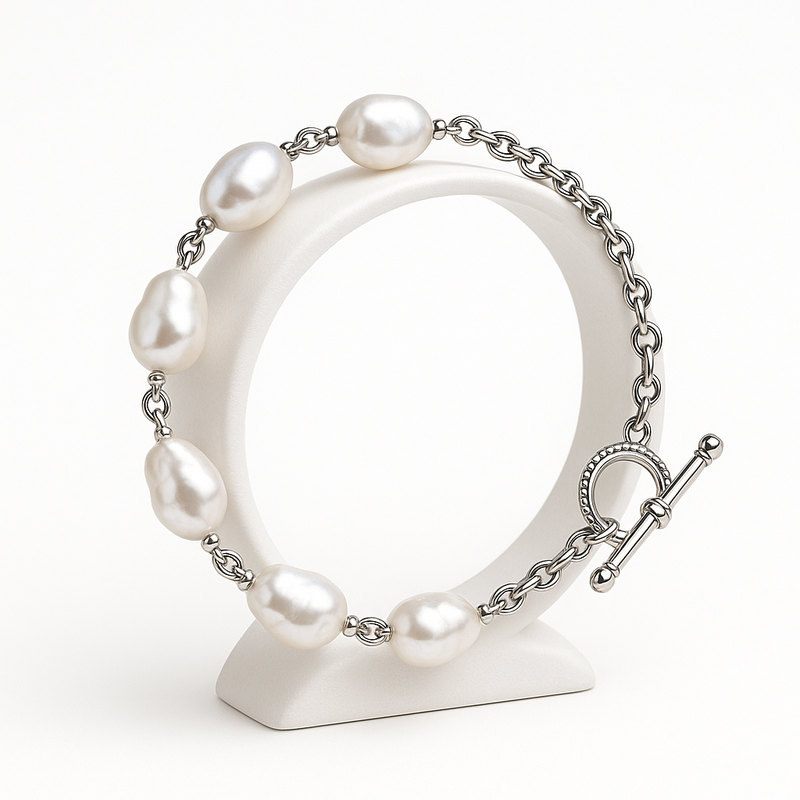 Boost Business Growth with the Dainty Baroque Pearl Bracelet: Customizable Toggle Styles for OEM/ODM Jewelry