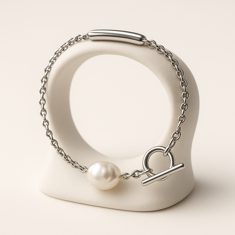 Boost Your Jewelry Business with Dainty Adjustable Baroque Pearl Bracelet: Wholesale Stainless Steel Toggle Bracelets & Adjustable Pearl Toggle Closure Bracelets