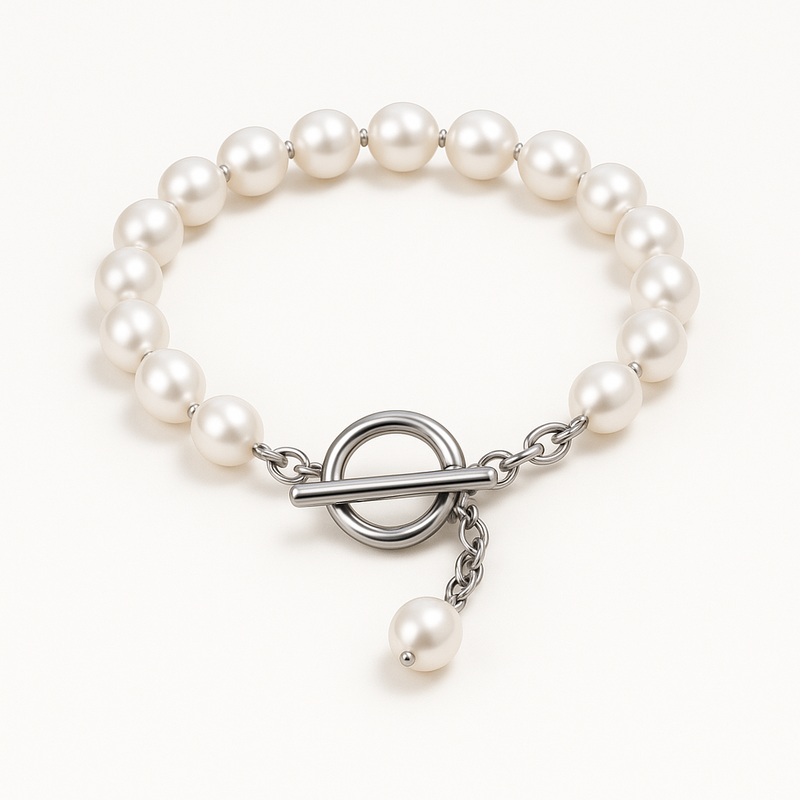 Discover the Beauty and Durability of the Dainty Baroque Pearl Bracelet: Customizable Stainless Steel Toggle and Adjustable Pearl Bracelets for Wholesale