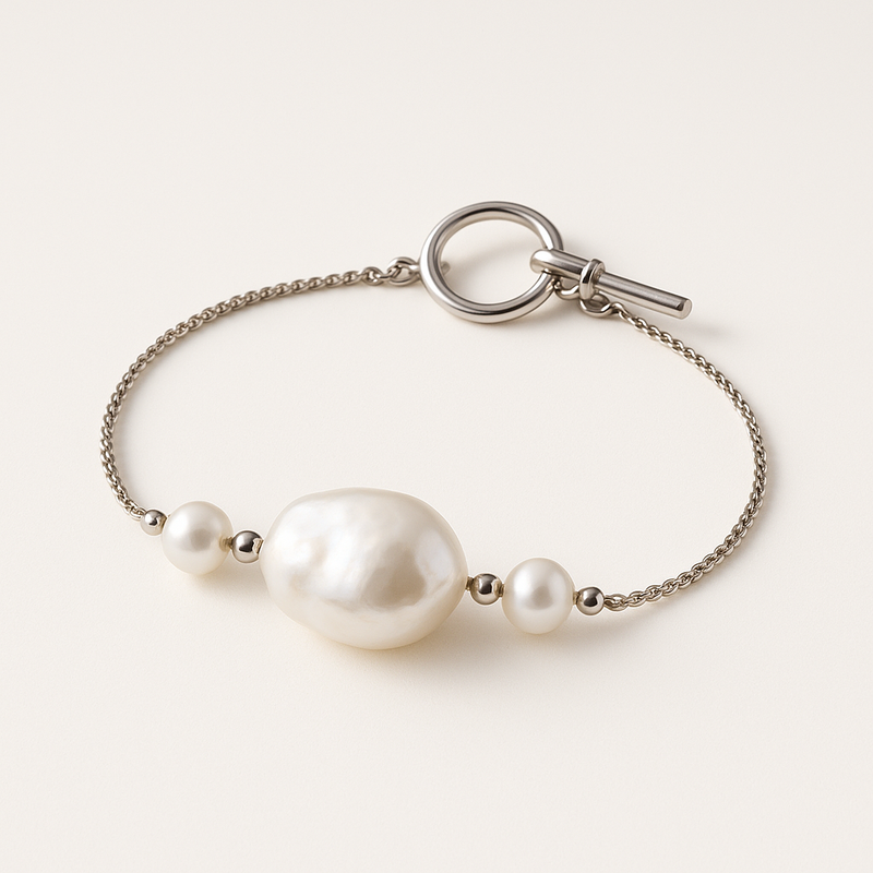 Boost Your Jewelry Business with Customizable Dainty Baroque Pearl Bracelets: The Perfect Adjustable Pearl Toggle and Stainless Steel Toggle Bracelets