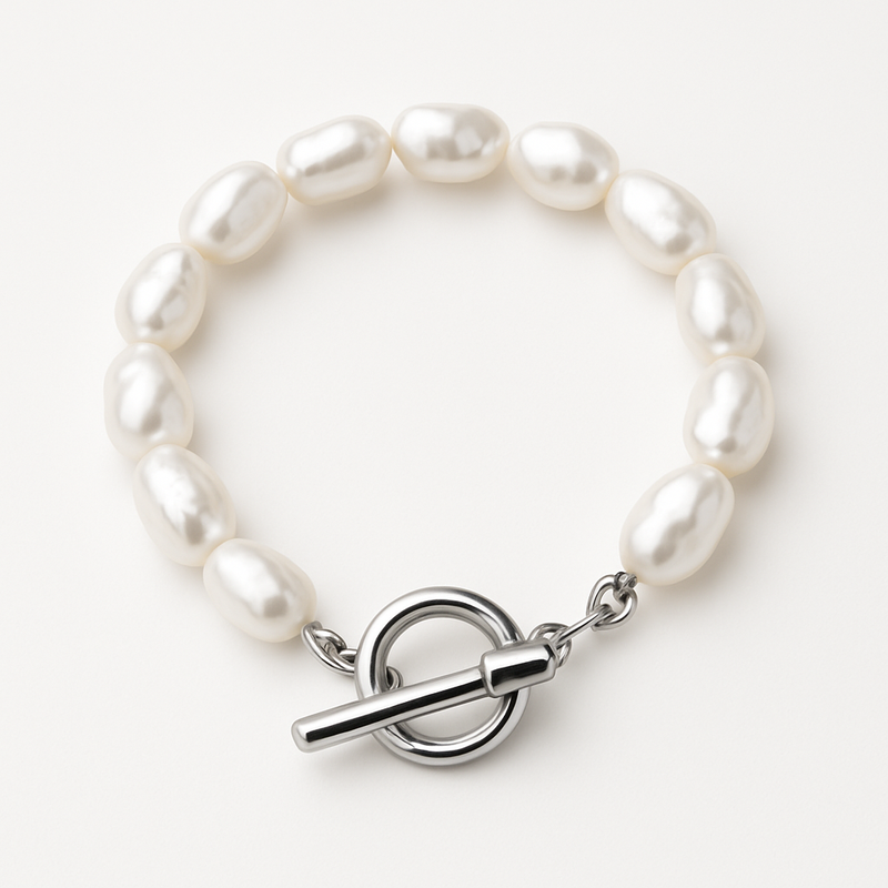 Enhance Your Jewelry Line with a Dainty Baroque Pearl Bracelet: The Appeal of Adjustable Pearl Toggle Bracelets with Stainless Steel Toggle Closure