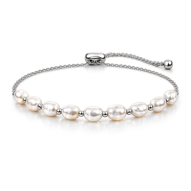 Dainty Baroque Pearl Bracelet: Customizable Stainless Steel Jewelry for Wholesale Clients Dainty Baroque Pearl Bracelet: Customizable Stainless Steel Jewelry for Wholesale Clients