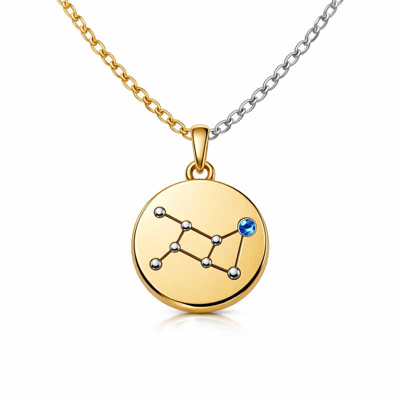Custom Zodiac Pendant Necklace: Wholesale Options for Colored Birthstone Necklace Gold Plated & Stainless Steel Zodiac Constellation Necklace Manufacturing 6 Custom Zodiac Pendant Necklace: Wholesale Options for Colored Birthstone Necklace Gold Plated & Stainless Steel Zodiac Constellation Necklace Manufacturing