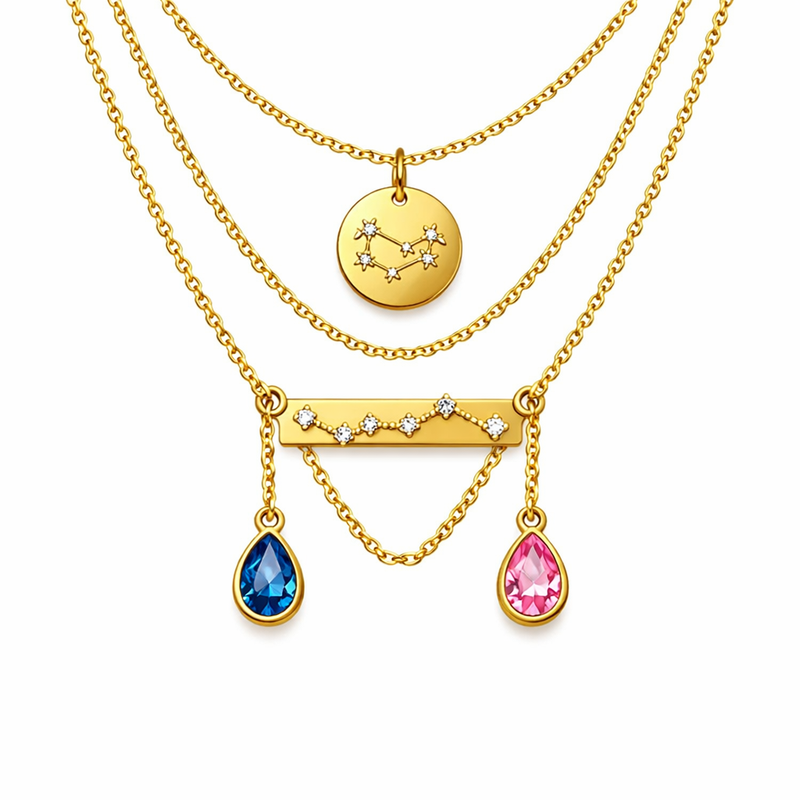 Boost Your Jewelry Brand with Custom Zodiac Constellation Necklaces, Gold Plated Birthstone Pendants, and Stainless Steel Layering Necklaces: The Ultimate Guide for OEM/ODM Manufacturers 6 Boost Your Jewelry Brand with Custom Zodiac Constellation Necklaces, Gold Plated Birthstone Pendants, and Stainless Steel Layering Necklaces: The Ultimate Guide for OEM/ODM Manufacturers