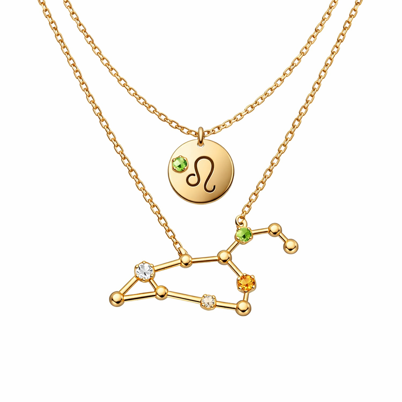 How a Custom Zodiac Birthstone Necklace Can Elevate Your Jewelry Line: Gold Plated Stainless Steel Pendants and Layering Zodiac Constellation Necklaces 9 How a Custom Zodiac Birthstone Necklace Can Elevate Your Jewelry Line: Gold Plated Stainless Steel Pendants and Layering Zodiac Constellation Necklaces