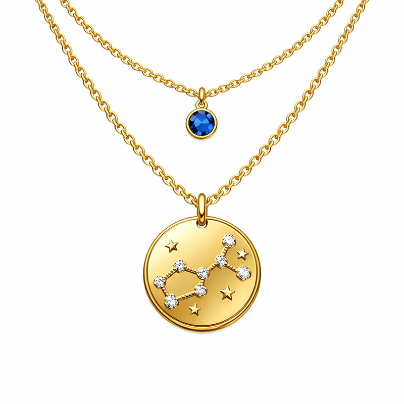 Custom Zodiac Constellation Pendant, Gold Plated Birthstone Necklace, and Stainless Steel Layered Zodiac Necklace: Boost Your Jewelry Business with Customization and Wholesale Solutions 2 Custom Zodiac Constellation Pendant, Gold Plated Birthstone Necklace, and Stainless Steel Layered Zodiac Necklace: Boost Your Jewelry Business with Customization and Wholesale Solutions