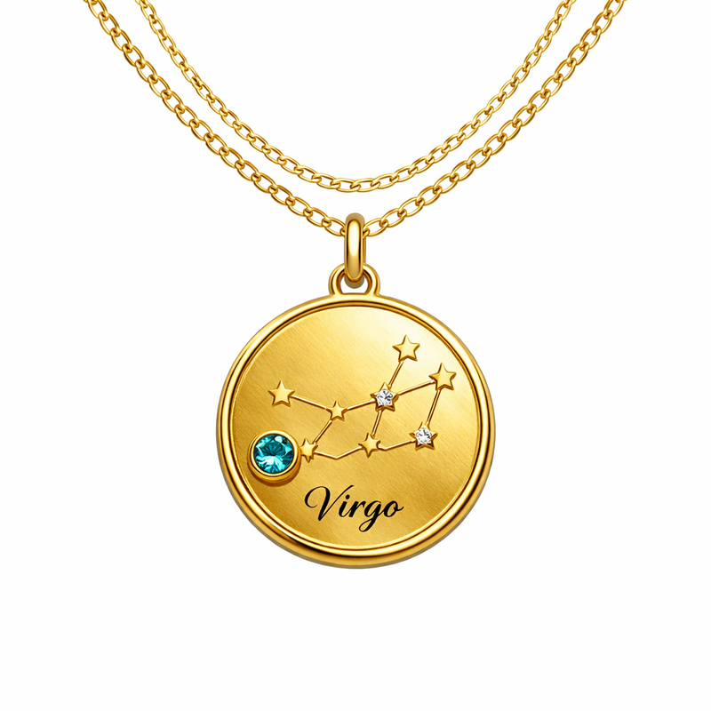 Custom Zodiac Pendant Necklace: Elevate Your Brand with Gold Plated Birthstone and Layering Constellation Pendants 2 Custom Zodiac Pendant Necklace: Elevate Your Brand with Gold Plated Birthstone and Layering Constellation Pendants