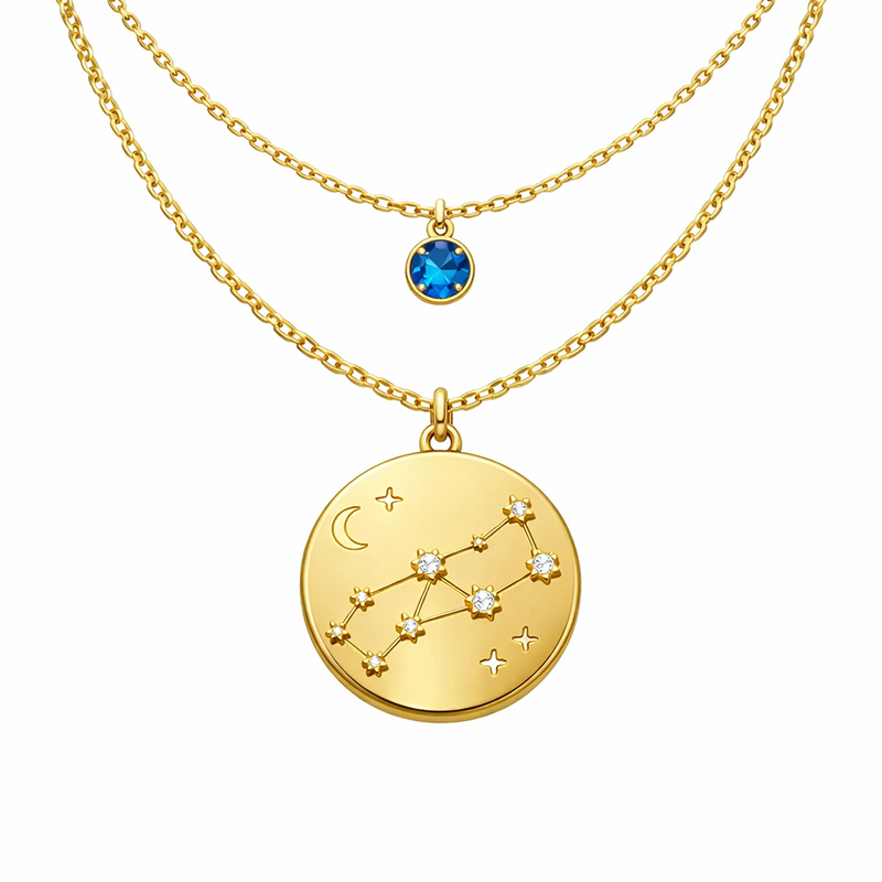 Boost Your Jewelry Brand with Custom Zodiac Constellation Birthstone Necklace Gold Plated Stainless Steel: Personalized and Layered Designs for Wholesale Success 7 Boost Your Jewelry Brand with Custom Zodiac Constellation Birthstone Necklace Gold Plated Stainless Steel: Personalized and Layered Designs for Wholesale Success