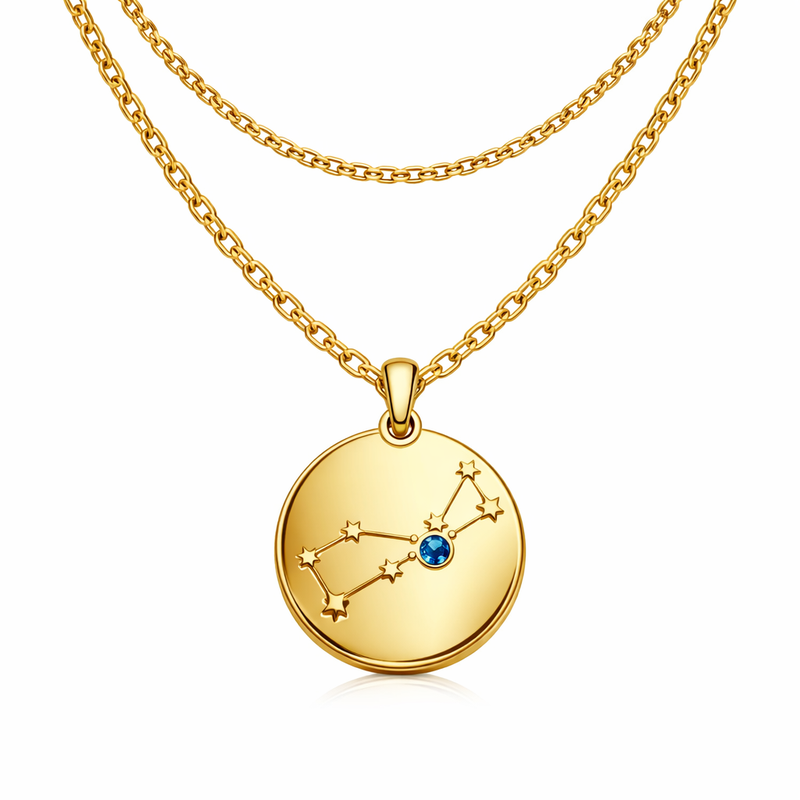 Custom Zodiac Constellation Pendant Necklace, Gold Plated Birthstone Necklace, and Stainless Steel Layered Zodiac Necklace: The Future of Wholesale Jewelry Customization 2 Custom Zodiac Constellation Pendant Necklace, Gold Plated Birthstone Necklace, and Stainless Steel Layered Zodiac Necklace: The Future of Wholesale Jewelry Customization