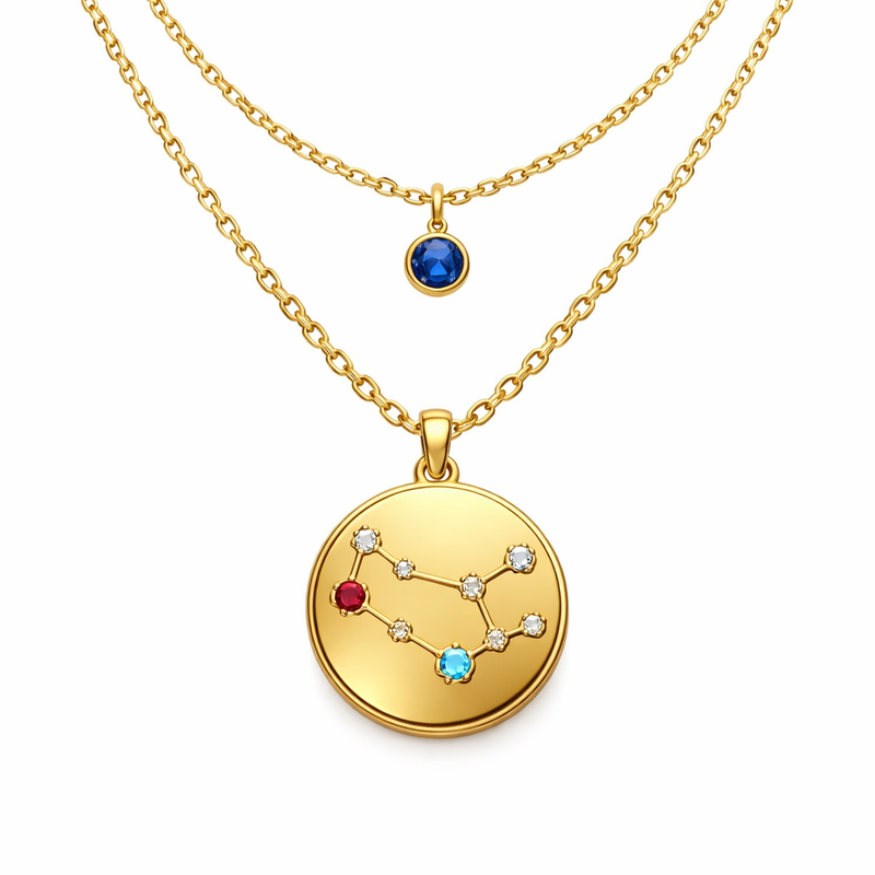 Custom Zodiac Pendant Necklace: The Perfect Choice for Gold Plated Birthstone Necklaces & Layering Zodiac Constellation Jewelry Custom Zodiac Pendant Necklace: The Perfect Choice for Gold Plated Birthstone Necklaces & Layering Zodiac Constellation Jewelry