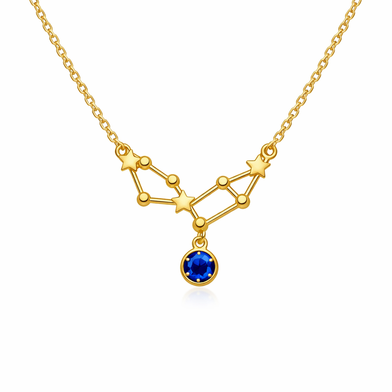 Custom Zodiac Constellation Necklace: The Perfect Gold Plated Stainless Steel Jewelry for Personalized Birthstone Pendants 6 Custom Zodiac Constellation Necklace: The Perfect Gold Plated Stainless Steel Jewelry for Personalized Birthstone Pendants