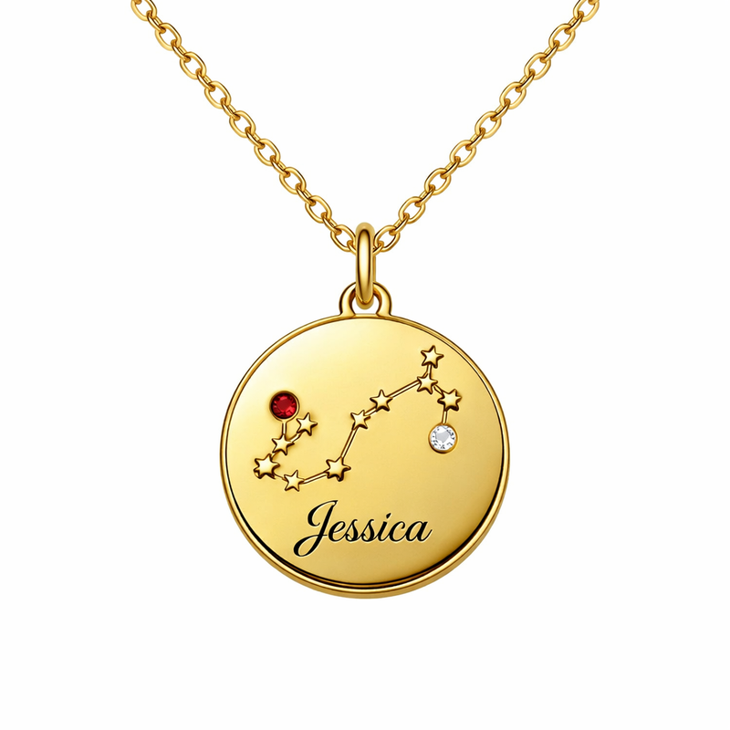 Custom Zodiac Pendant Necklace and Colored Birthstone Gold Plated Necklace: A Guide to Wholesale Stainless Steel Zodiac Constellation Jewelry Manufacturing 2 Custom Zodiac Pendant Necklace and Colored Birthstone Gold Plated Necklace: A Guide to Wholesale Stainless Steel Zodiac Constellation Jewelry Manufacturing
