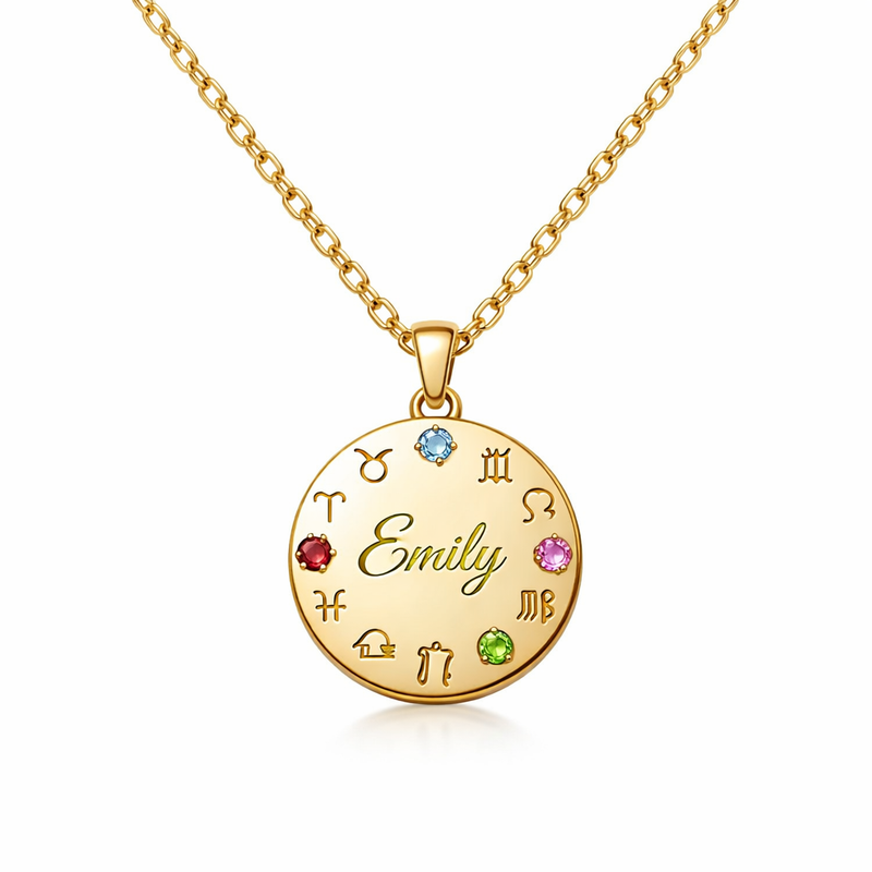 Custom Zodiac Pendant Necklace: A Growing Trend in Colored Birthstone and Gold Plated Stainless Steel Jewelry for Wholesale Businesses 2 Custom Zodiac Pendant Necklace: A Growing Trend in Colored Birthstone and Gold Plated Stainless Steel Jewelry for Wholesale Businesses