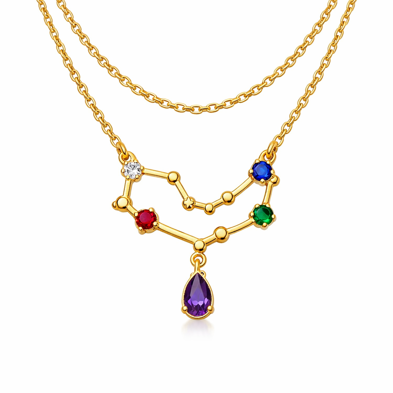 Custom Zodiac Constellation Necklace, Colored Birthstone Pendant Necklace, and Gold Plated Stainless Steel Layered Necklace: Unlocking Premium Customization and Wholesale Opportunities Custom Zodiac Constellation Necklace, Colored Birthstone Pendant Necklace, and Gold Plated Stainless Steel Layered Necklace: Unlocking Premium Customization and Wholesale Opportunities