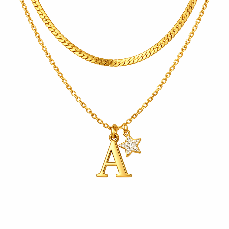Waterproof 18k Gold Plated Necklace: Customization, Durability, and Wholesale Opportunities for Exquisite Initial Letter Star Charm Necklaces and Stainless Steel Layering Necklaces 6 Waterproof 18k Gold Plated Necklace: Customization, Durability, and Wholesale Opportunities for Exquisite Initial Letter Star Charm Necklaces and Stainless Steel Layering Necklaces