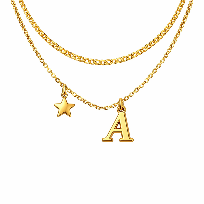 Enhance Your Brand’s Appeal with Waterproof 18k Gold Plated Necklaces: Custom Initial Letter Star Charm & Stainless Steel Layering Necklaces 6 Enhance Your Brand’s Appeal with Waterproof 18k Gold Plated Necklaces: Custom Initial Letter Star Charm & Stainless Steel Layering Necklaces