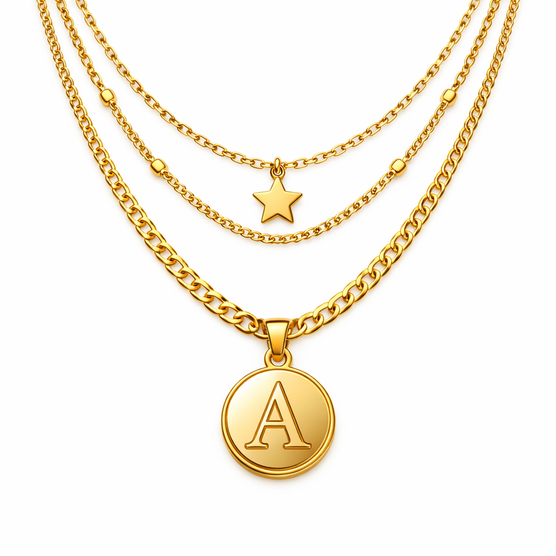 Boost Your Jewelry Business with Custom Waterproof 18k Gold Plated Initial Letter Star Necklace and Layering Designs 8 Boost Your Jewelry Business with Custom Waterproof 18k Gold Plated Initial Letter Star Necklace and Layering Designs
