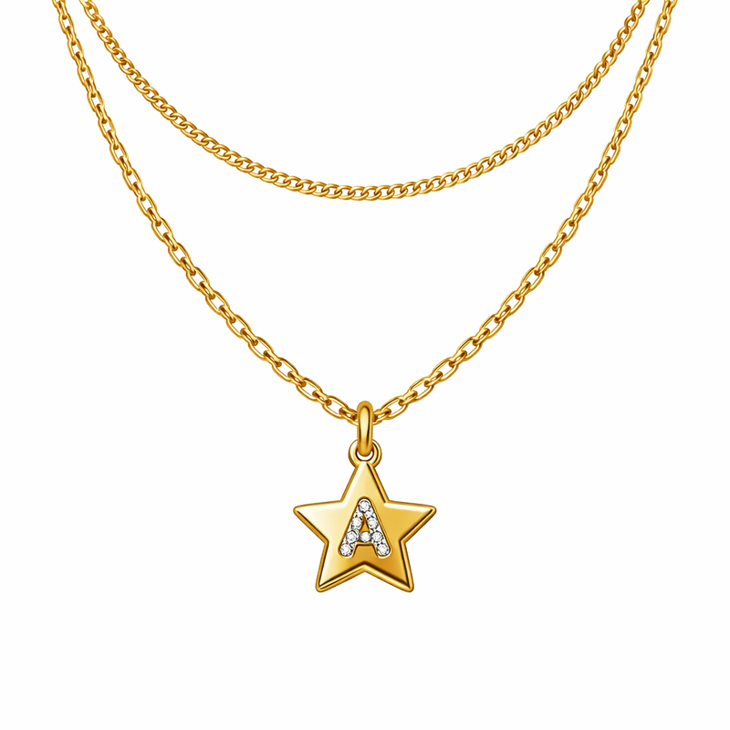 Waterproof 18k Gold Plated Necklace: The Perfect Choice for Exquisite Initial Letter Star Charm Necklaces and Layering Stainless Steel Gold Necklaces 8 Waterproof 18k Gold Plated Necklace: The Perfect Choice for Exquisite Initial Letter Star Charm Necklaces and Layering Stainless Steel Gold Necklaces