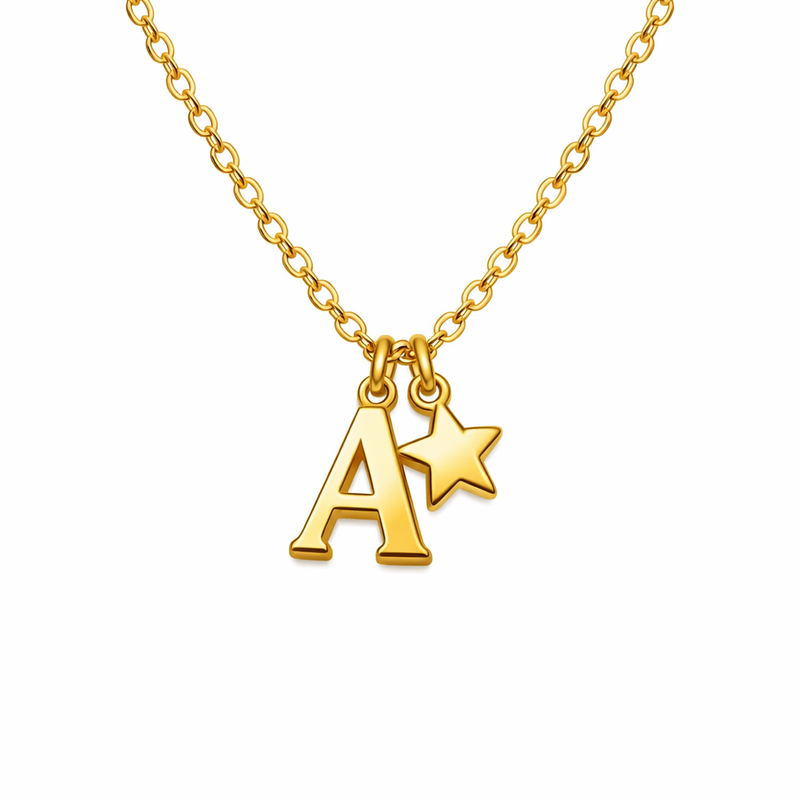 Why the Waterproof 18K Gold Plated Initial Letter Star Charm Necklace is a Must-Have for Your Stainless Steel Jewelry Collection 2 Why the Waterproof 18K Gold Plated Initial Letter Star Charm Necklace is a Must-Have for Your Stainless Steel Jewelry Collection