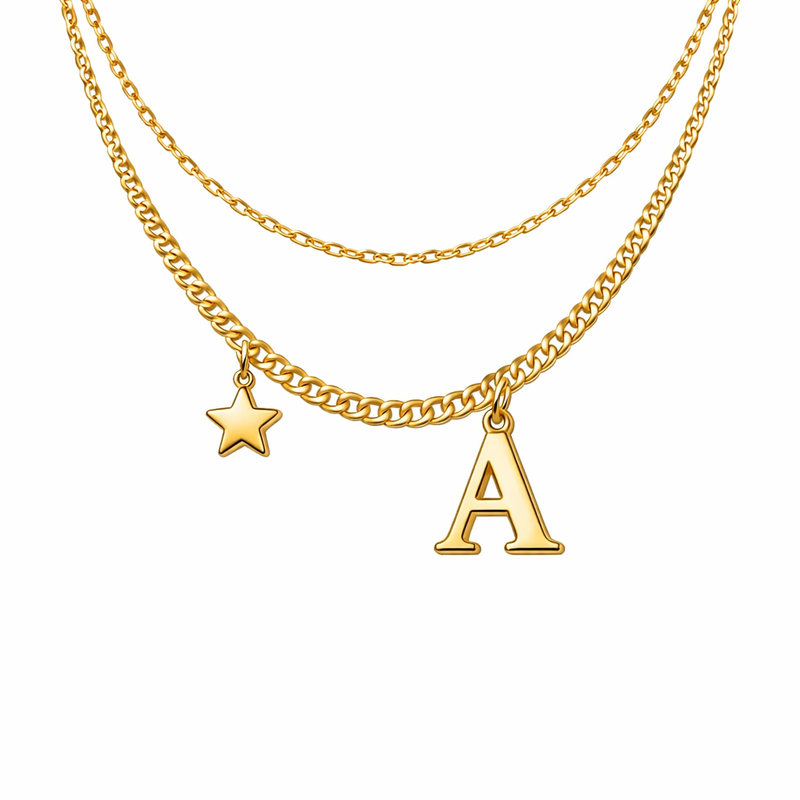 Boost Your Jewelry Brand with Custom Waterproof 18k Gold Plated Initial Letter Necklaces and Stainless Steel Star Charm Layering Necklaces 6 Boost Your Jewelry Brand with Custom Waterproof 18k Gold Plated Initial Letter Necklaces and Stainless Steel Star Charm Layering Necklaces