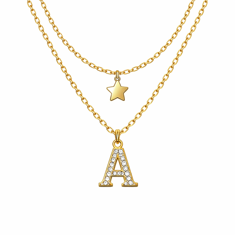 Unlock Business Growth with Waterproof Gold Plated Initial Necklaces and 18k Gold Plated Star Charm Necklaces for Custom Stainless Steel Jewelry Unlock Business Growth with Waterproof Gold Plated Initial Necklaces and 18k Gold Plated Star Charm Necklaces for Custom Stainless Steel Jewelry